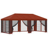Gazebo con pareti laterali 6 x 3 m Terracotta