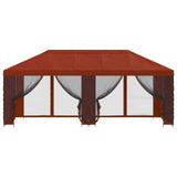 Gazebo con pareti laterali 6 x 3 m Terracotta