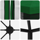 Gazebo con pareti laterali 6 x 3 m Verde Poliestere e Acciaio