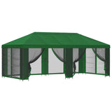 Gazebo con pareti laterali 6 x 3 m Verde Poliestere e Acciaio