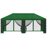 Gazebo con pareti laterali 6 x 3 m Verde Poliestere e Acciaio