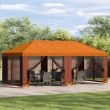 Gazebo con pareti laterali 6 x 3 m Arancione