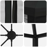 Gazebo con pareti laterali 6 x 3 m Nero Poliestere e Acciaio
