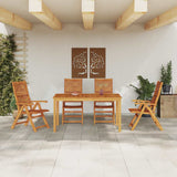 Set da Pranzo per Giardino 5 pcs Marrone