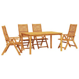 Set da Pranzo per Giardino 5 pcs Marrone