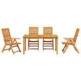 Set da Pranzo per Giardino 5 pcs Marrone