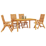 Set da Pranzo per Giardino 5 pcs Marrone