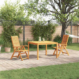 Set da Pranzo per Giardino 3 pcs Marrone