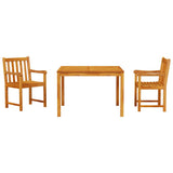Set da Pranzo per Giardino 3 pcs Marrone