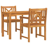 Set da Pranzo per Giardino 3 pcs Marrone
