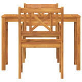 Set da Pranzo per Giardino 3 pcs Marrone
