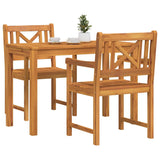 Set da Pranzo per Giardino 3 pcs Marrone
