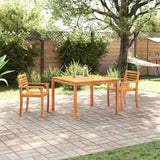 Set da Pranzo per Giardino 3 pcs Marrone
