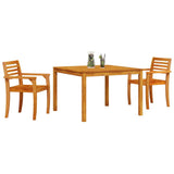 Set da Pranzo per Giardino 3 pcs Marrone