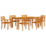 Set da Pranzo per Giardino 7 pcs Marrone