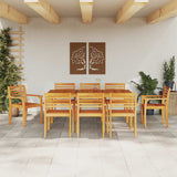 Set da Pranzo per Giardino 9 pcs Marrone