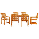 Set da Pranzo per Giardino 7 pcs Marrone