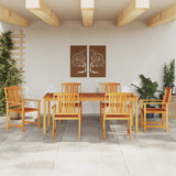Set da Pranzo per Giardino 7 pcs Marrone