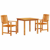 Set da Pranzo per Giardino 3 pcs Marrone