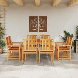 Set da Pranzo per Giardino 9 pcs Marrone
