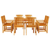 Set da Pranzo per Giardino 9 pcs Marrone