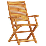 Set Bistro Pieghevole 3 pcs Marrone Legno di Acacia Massello