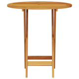 Set Bistro Pieghevole 3 pcs Marrone Legno di Acacia Massello