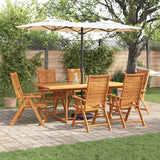 Set da Pranzo per Giardino 7 pcs Marrone