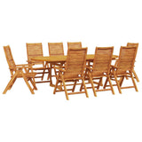Set da Pranzo per Giardino 9 pcs Marrone
