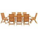 Set da Pranzo per Giardino 9 pcs Marrone