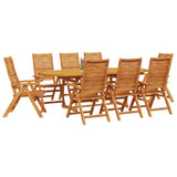 Set da Pranzo per Giardino 9 pcs Marrone