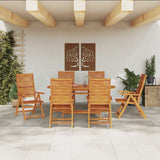 Set da Pranzo per Giardino 7 pcs Marrone