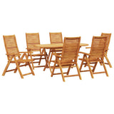 Set da Pranzo per Giardino 7 pcs Marrone