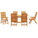 Set da Pranzo per Giardino 7 pcs Marrone