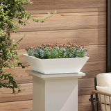 Vaso da giardino Bianco 50 x 50 x 15 cm