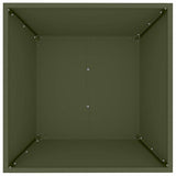 Vaso da giardino 5 pcs Verde oliva 50 x 50 x 15 cm