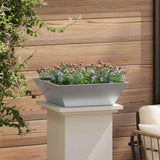 Vaso da giardino 5 pcs Argento 50 x 50 x 15 cm Acciaio zincato
