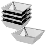 Vaso da giardino 5 pcs Argento 50 x 50 x 15 cm Acciaio zincato