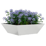 Vaso da giardino 5 pcs Argento 50 x 50 x 15 cm Acciaio zincato