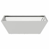 Vaso da giardino 5 pcs Argento 50 x 50 x 15 cm Acciaio zincato