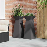 Vaso a Pilastro 2 pcs Nero 40 x 40 x 100 cm