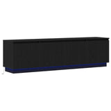 Mobile TV Rovere Nero 180 x 38 x 49 cm Legno truciolato