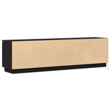Mobile TV Rovere Nero 180 x 38 x 49 cm Legno truciolato