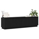 Mobile TV Rovere Nero 180 x 38 x 49 cm Legno truciolato