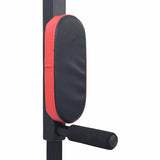 VidaXL Stazione per Trazioni e Dips Nero e Rosso 89 x 59 x 70 cm
