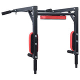 VidaXL Stazione per Trazioni e Dips Nero e Rosso 89 x 59 x 70 cm