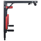 VidaXL Stazione per Trazioni e Dips Nero e Rosso 89 x 59 x 70 cm