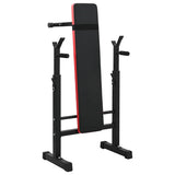 VidaXL Panca per pesi Nero 126,5 x 67 x 111 cm