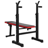VidaXL Panca per pesi Nero 126,5 x 67 x 111 cm