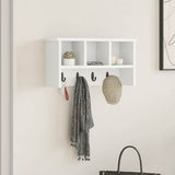 Appendiabiti a muro Bianco 50 x 16 x 26 cm Legno truciolato